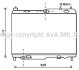 Радіатор охолодження двигуна Ford B-Max (12-), Ecosport (12-), Fiesta (02-), Transit Courier (14-) 1.4, 1.5, 1.6 TDCi AVA AVA COOLING 'FD2442 (фото 1)