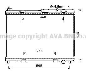 Радиатор охлаждения двигателя Ford B-max (12-) Fiesta (15-) 1,6i AVA AVA COOLING 'FD2605