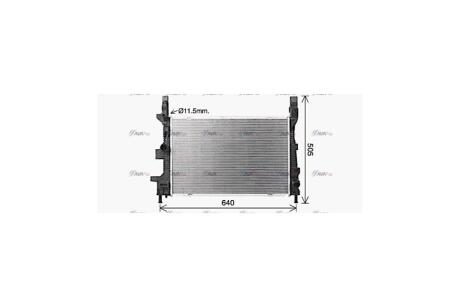 Радиатор охлаждения двигателя Ford Focus (14-20), Transit Connect (15-), C-Max (15-19) 1.5 TDCi AVA AVA COOLING 'FD2665