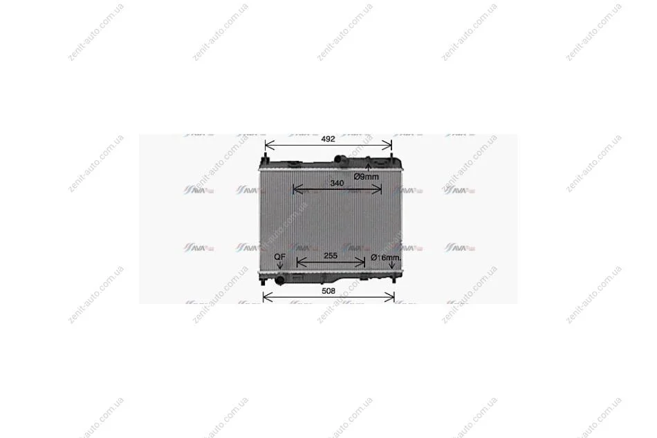 Радіатор охолодження двигуна Ford Ecosport (13-) 1,0i Fiesta (17-) 1,0i 6AT (FD2683) AVA AVA COOLING 'FD2683 (фото 1)