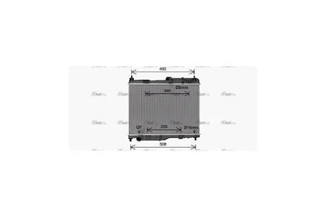 Радіатор охолодження двигуна Ford Ecosport (13-) 1,0i Fiesta (17-) 1,0i 6AT (FD2683) AVA AVA COOLING 'FD2683
