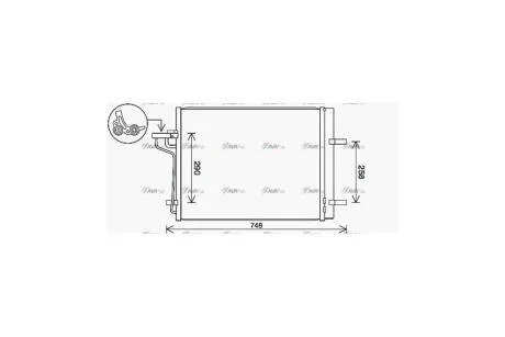 Радіатор кондиціонера Ford Kuga (13-), Transit Connect (14-) 2.0 TDCi, 1.5, 1.6 EcoBoost (FD5647D) AVA AVA COOLING 'FD5647D