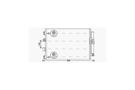 Радіатор кондиціонера Ford Focus III C-max II 1,0i 1,5d 1,6d, Kuga II 1,5d AVA AVA COOLING FD5654D