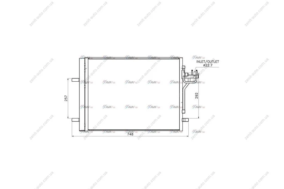 Радіатор кондиціонера Ford Focus (11-) 1.6 TDCi (FD5708D) AVA AVA COOLING 'FD5708D (фото 1)