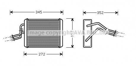 Радиатор отопителя салона Ford Tranzit 00>06 AC+ AVA AVA COOLING FD6317