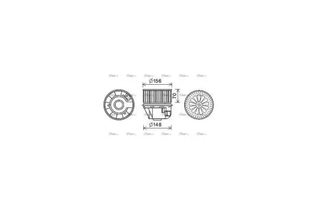 Вентилятор обігрівача салону Ford Focus (13-20), C-MAX (11-19) (FD8633) AVA AVA COOLING 'FD8633