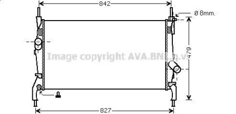 Радиатор охлаждения двигателя Ford Transit, Transit Tourneo (06-14) AVA AVA COOLING 'FDA2405