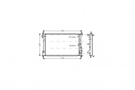 Радиатор охлаждения двигателя AVA AVA COOLING FDA2411