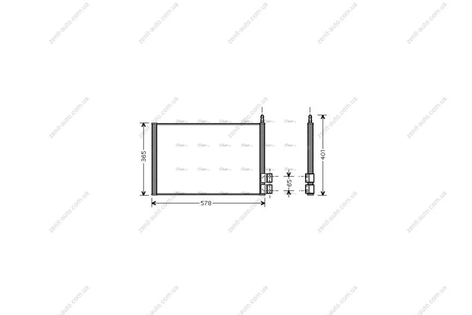 Радіатор кондиціонера Ford Fiesta Fusion 1,25-1,6i 02-08 AVA AVA COOLING FDA5328 (фото 1)
