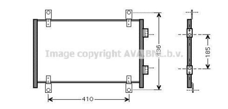Радіатор кондиціонера Citroen Jumper/Peugeot Boxer/Fiat Ducato (02-) AVA AVA COOLING 'FTA5302