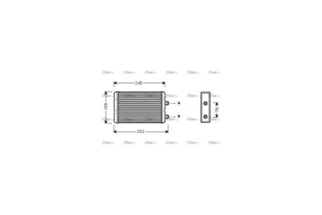 Радиатор отопителя салона Fiat Doblo I 01>10 MT AVA AVA COOLING FTA6220