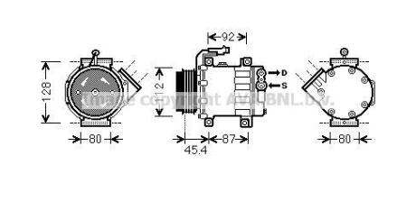 Компресор кондиціонера Citroen Jumper/Peugeot Boxer/Fiat Ducato (06-) AVA AVA COOLING 'FTAK366