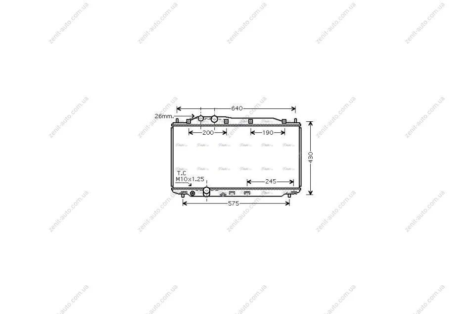 Радіатор охолодження двигуна Honda Civic 1,8i 06> MT AC+ AVA AVA COOLING HD2187 (фото 1)