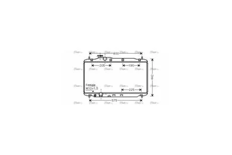 Радіатор охолодження двигуна Honda Civic (05-12) 1,8i MT (HD2189) AVA AVA COOLING 'HD2189