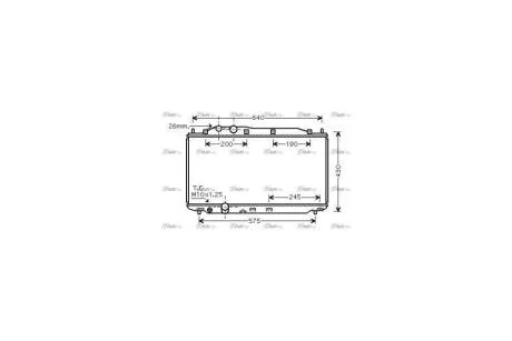 Радіатор охолодження двигуна Honda Civic VIII (06-) 1.6i, 1.8i (ver. Denso) (HD2191) AVA AVA COOLING 'HD2191