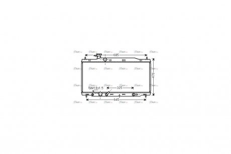 Радіатор охолодження двигуна Honda CR-V 2.0i 07> АT AVA COOLING HD2226 (фото 1)