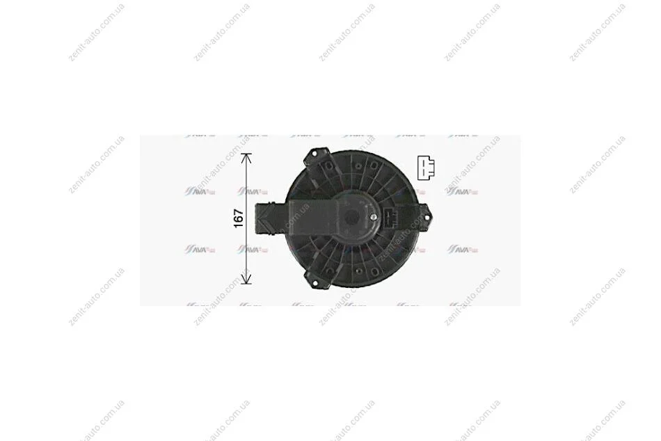 Вентилятор обігрівача салону Honda CR-V (06-), Accord (08-) MT, Toyota Land Cruiser Prado 120 (02-) (HD8327) AVA AVA COOLING 'HD8327 (фото 1)