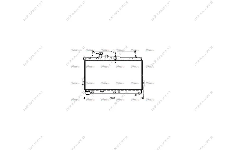 Радиатор охлаждения двигателя Hyundai Matrix 1,6i 1,8i MT (HY2097) AVA AVA COOLING 'HY2097 (фото 1)