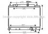 Радиатор охлаждения двигателя Hyundai Accent III 1,5D AT AVA COOLING 'HY2170 (фото 1)