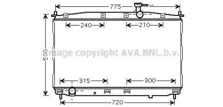 Радиатор охлаждения двигателя Hyundai Santa Fe II (06-11) MT AVA AVA COOLING 'HY2173 (фото 1)