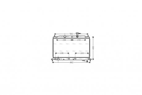 Радіатор охолодження двигуна Hyundai Accent 1,4-1,6i 05>10 MT AC+/- AVA COOLING HY2188 (фото 1)