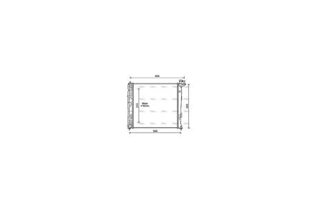 Радиатор охлаждения двигателя Kia Sportage (10-), Hyundai iX35 (10-) 2,0d AT (Halla type) (HY2282) AVA AVA COOLING 'HY2282