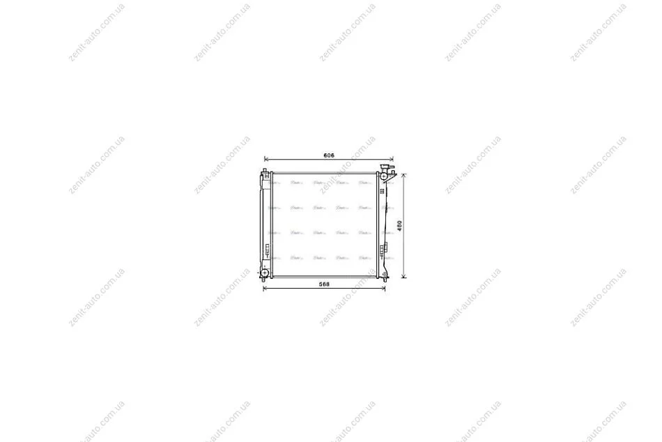 Радиатор охлаждения двигателя Hyundai iX35 (10-15) 1,7d 2,0d MT (HY2284) AVA AVA COOLING 'HY2284 (фото 1)