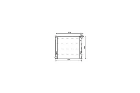 Радиатор охлаждения двигателя Hyundai iX35 (10-15) 1,7d 2,0d MT (HY2284) AVA AVA COOLING 'HY2284