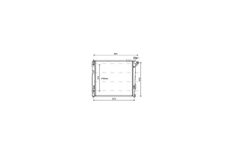 Радиатор охлаждения двигателя Hyundai Santa Fe 2,2d 09> 13> AT AVA AVA COOLING HY2339