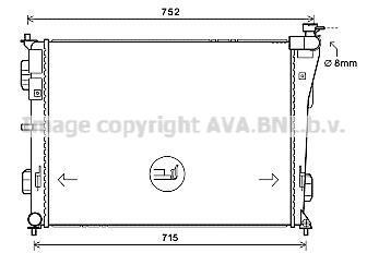 Радиатор охлаждения двигателя Hyundai Sonata (10-15) MT AVA AVA COOLING 'HY2379