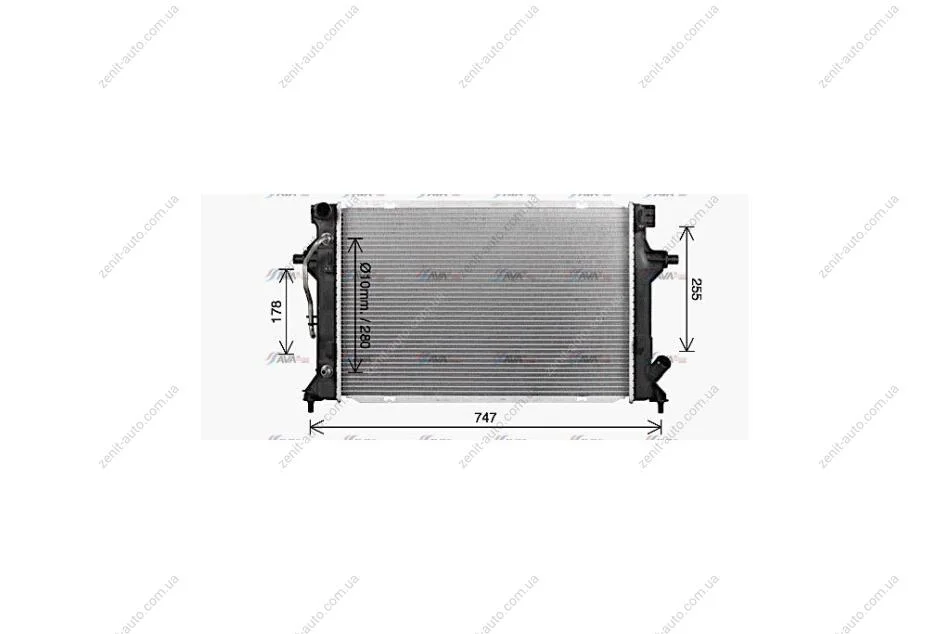 Радіатор охолодження двигуна Hyundai Elantra (16-) 1,6i 2,0i AT (HY2596) AVA AVA COOLING 'HY2596 (фото 1)