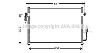 Радіатор кондиціонера Hyundai Terracan (01-) AVA AVA COOLING 'HY5134