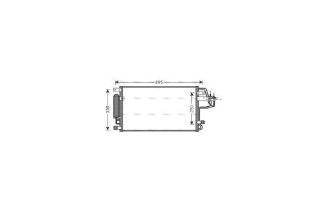 Радіатор кондиціонера Hyundai Tucson Kia Sportage 2,0d 05>10 AVA AVA COOLING HY5156D