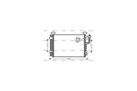 Радіатор кондиціонера Hyundai i30 1.4i-1.6i 07> MT/AT AVA AVA COOLING HY5183D