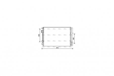 Радіатор кондиціонера Kia Rio 1,25-1,6i 11>, Hyundai Accent 1.4i 10> AVA COOLING HY5269D (фото 1)