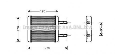 Радиатор отопителя Hyundai Getz (04-) AVA AVA COOLING 'HY6061