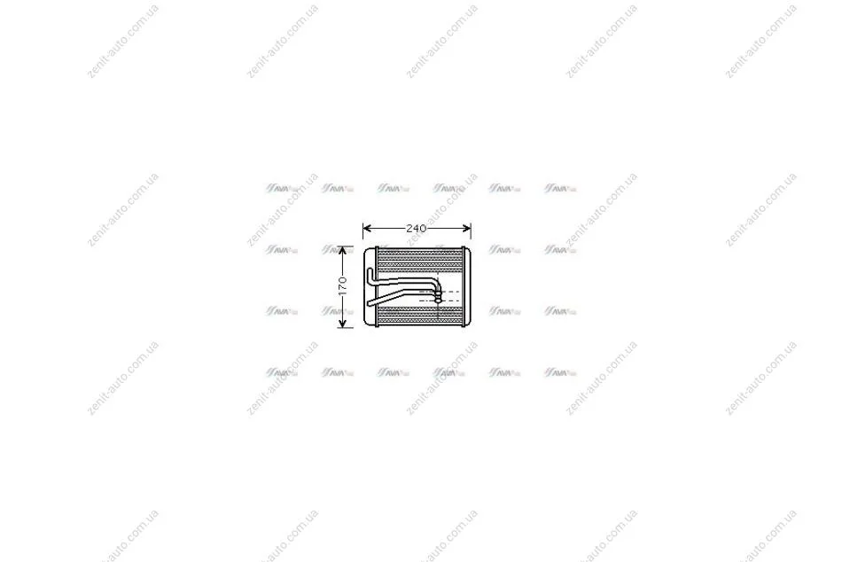 Радіатор обігрівача салону Hyundai Sonata 99>04 (HY6119) AVA AVA COOLING 'HY6119 (фото 1)