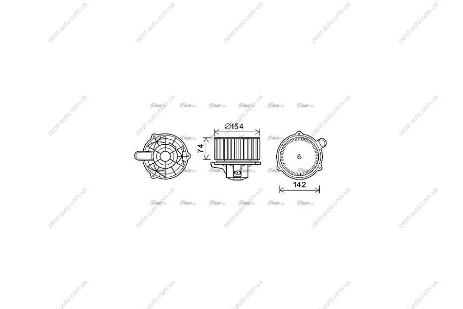 Вентилятор отопителя салона Hyundai Santa Fe II (06-), iX55 (09-), Veracruz (09-) (HY8348) AVA AVA COOLING 'HY8348 (фото 1)