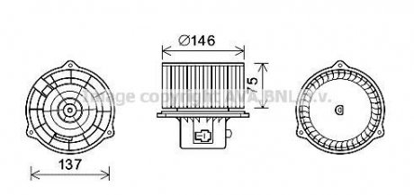 Вентилятор отопителя салона Hyundai Matrix (01-) AVA AVA COOLING 'HY8403