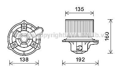 Вентилятор отопителя салона Kia Ceed (07-), Hyundai Elantra (06-) AVA AVA COOLING 'HY8553