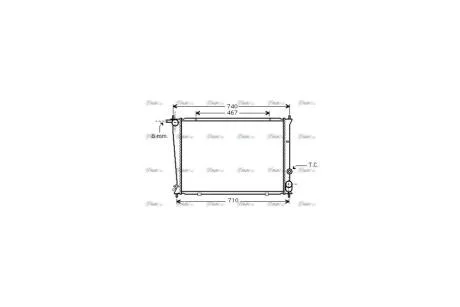 Радіатор охолодження двигуна Hyundai H100 H-1 2,5D 00>04, 04>07 MT AC+/- (HYA2049) AVA AVA COOLING 'HYA2049