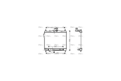 Радиатор охлаждения двигателя Hyundai Getz (02-) 1.6 AКПП (HYA2102) AVA AVA COOLING 'HYA2102