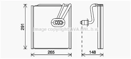 Випарник кондиціонера Hyundai SantaFe (13-) (HYV444) AVA AVA COOLING 'HYV444