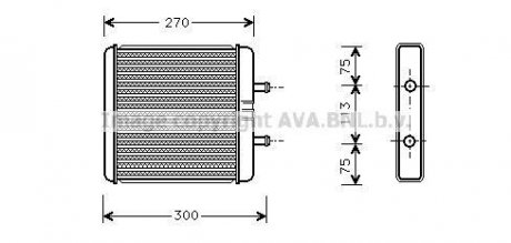 Радиатор отопителя салона Iveco Daily 01>06 MT-AT AC+/- AVA COOLING 'IV6048 (фото 1)