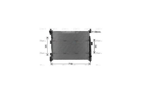Радиатор охлаждения двигателя Jeep Grand Cherokee (10-) 3,0d 3,6i (JE2088) AVA AVA COOLING 'JE2088