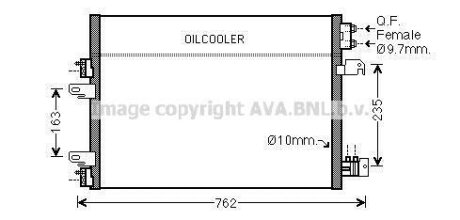 Радіатор кондиціонера Dodge Caliber (06-)/Jeep Compass (06-), Patriot (07-) 2.0i, 2.4i AVA AVA COOLING 'JE5060D