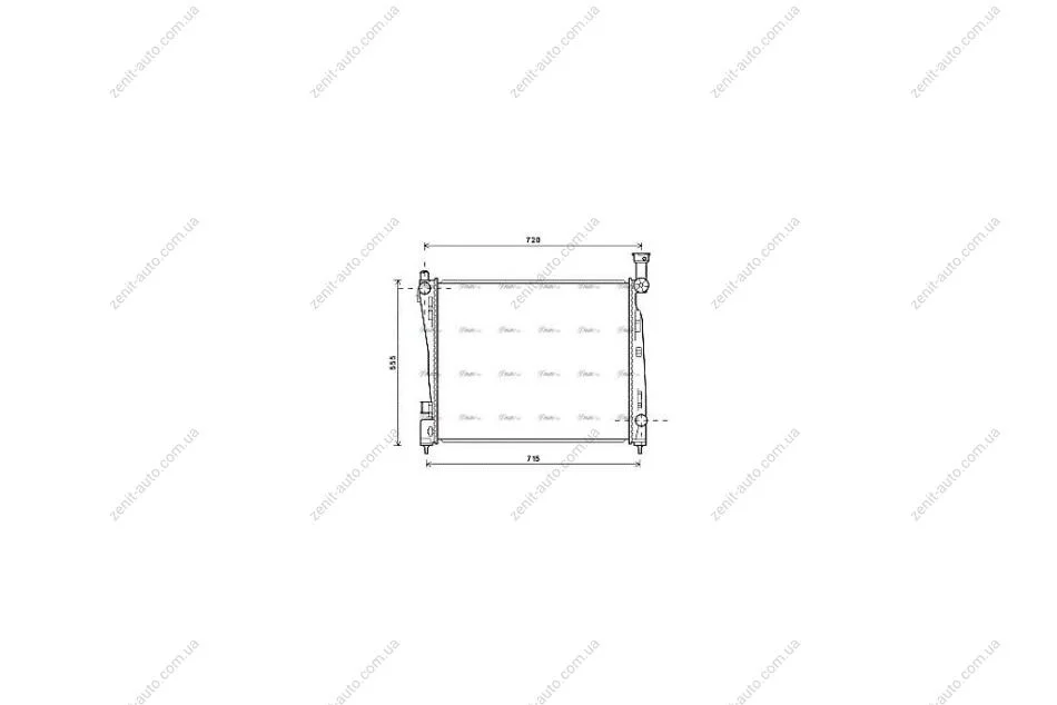 Радіатор охолодження двигуна Jeep Grand Cherokee (10-) 3.0VVT, 3.6VVT, 5.7HEMI (JEA2054) AVA AVA COOLING 'JEA2054 (фото 1)