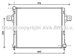 Радіатор охолодження двигуна Jeep Commander (05-), Grand Cherokee (04-) 3.0CRD AVA AVA COOLING 'JEA2064