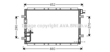 Радиатор кондиционера KIA Sorento I (02-) AVA AVA COOLING 'KA5030