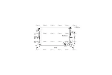 Радіатор охолодження двигуна MB Sprinter (06-) MT/AT (MS2444) AVA AVA COOLING 'MS2444